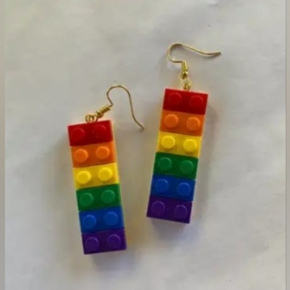Lego Earrings. Customizable. - Picture 1 of 2